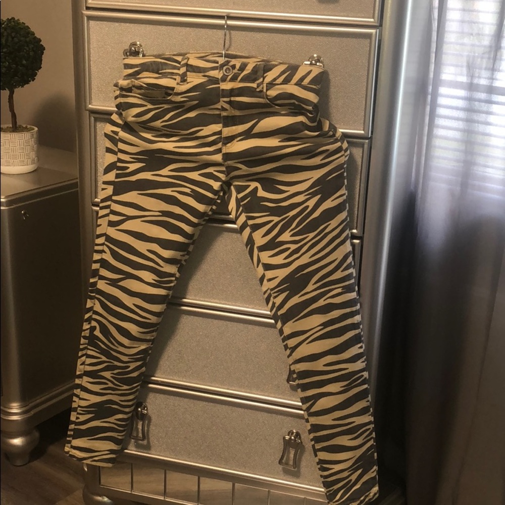 Zara Zebra print jeans